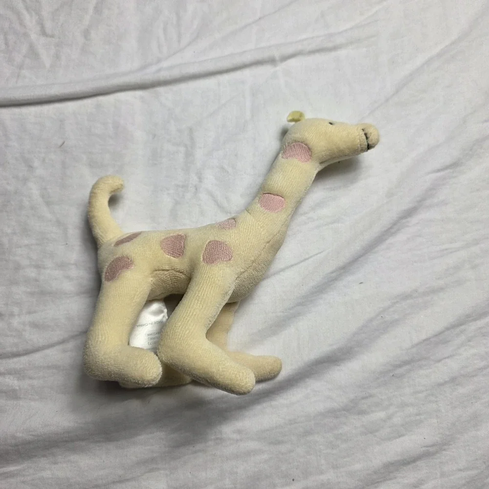 Carter's John Lennon 1999 Real Love Giraffe Pink Hearts Rattle Plush